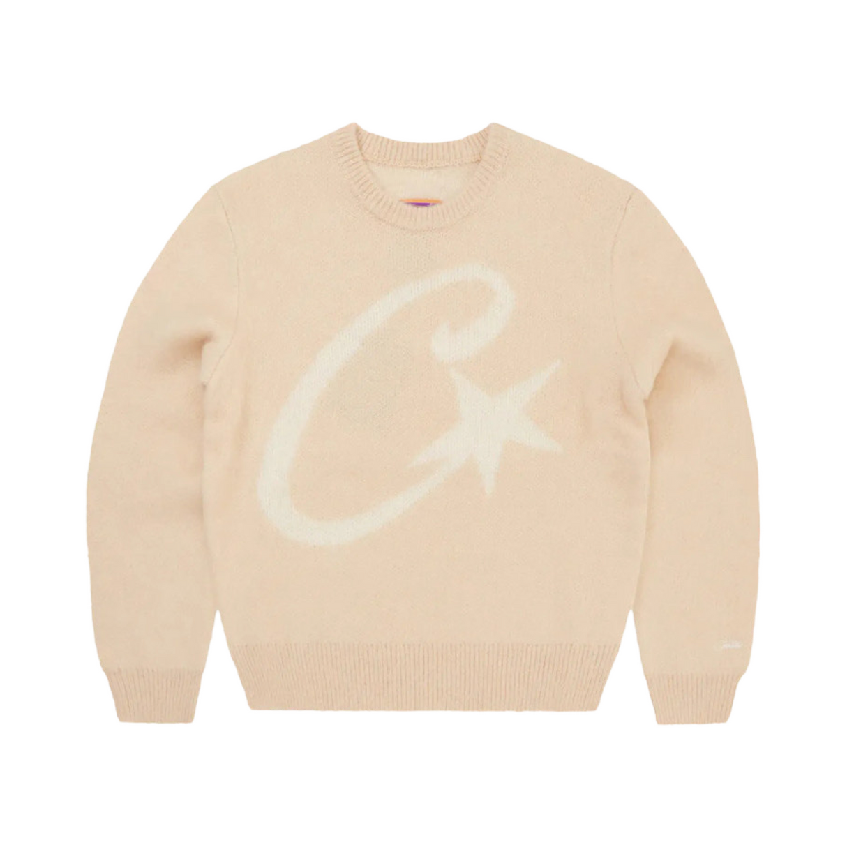 Corteiz C Star Mohair Knit Sweater creme