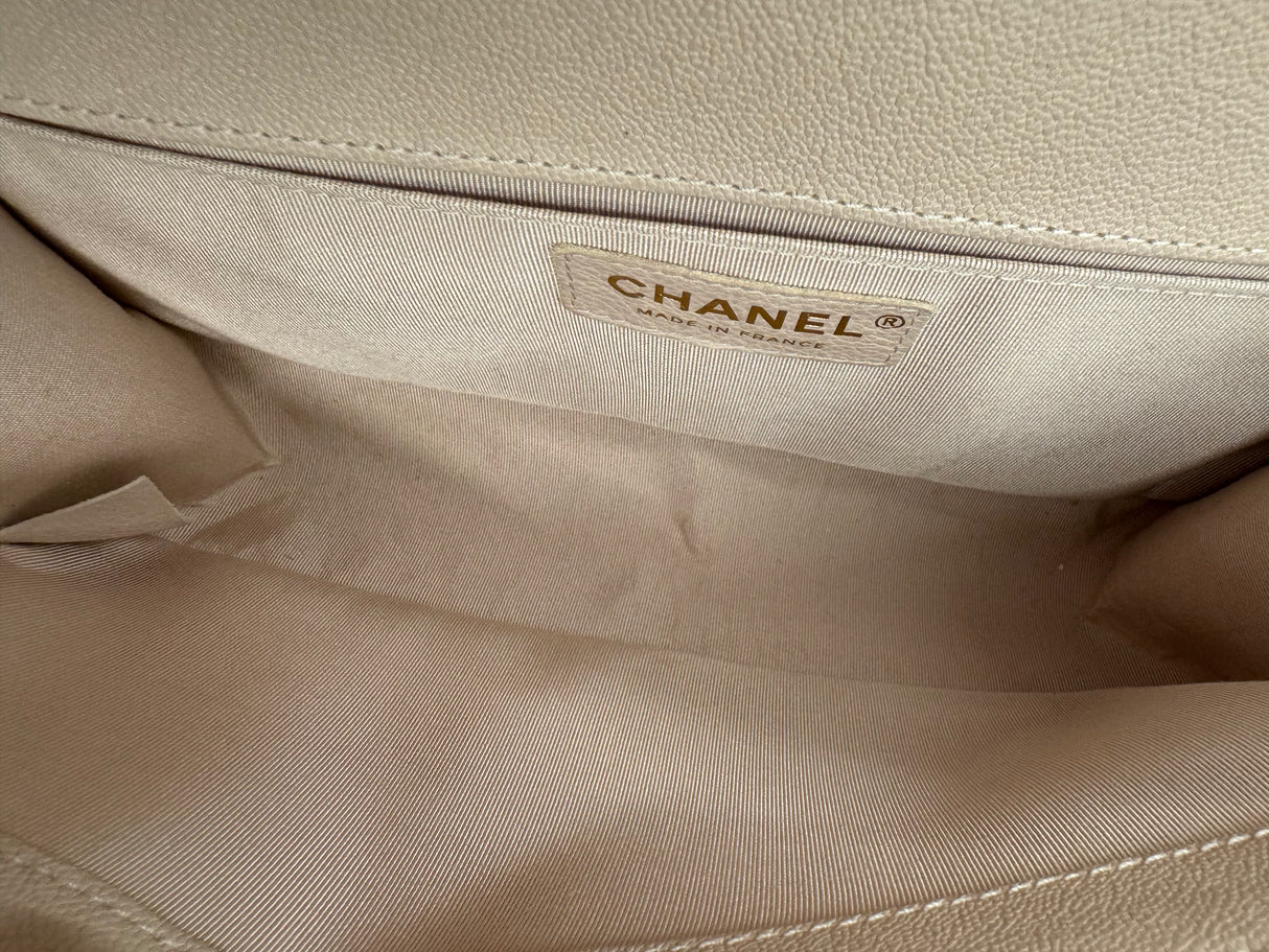 Chanel Boy Blush Nude Caviar Leather