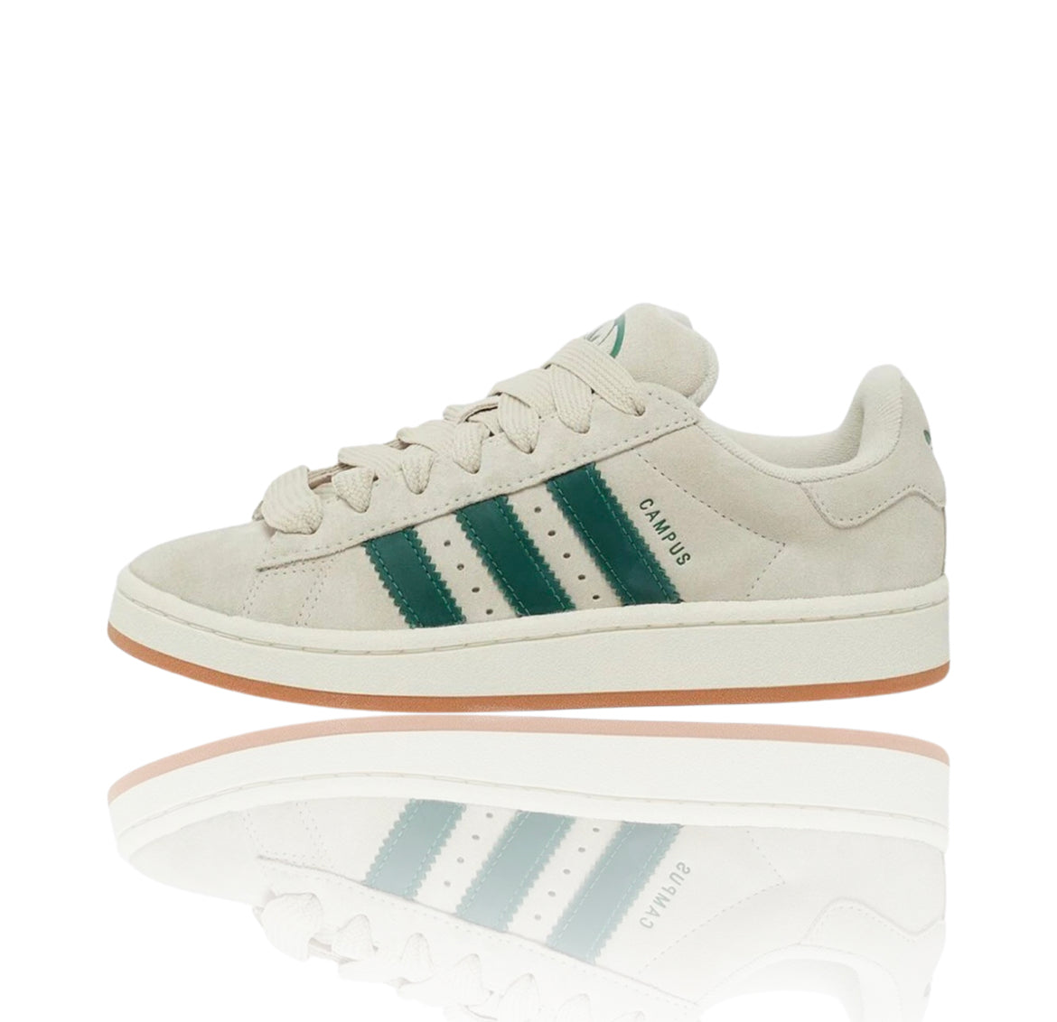 Adidas Campus 00s Crystal White Dark Green