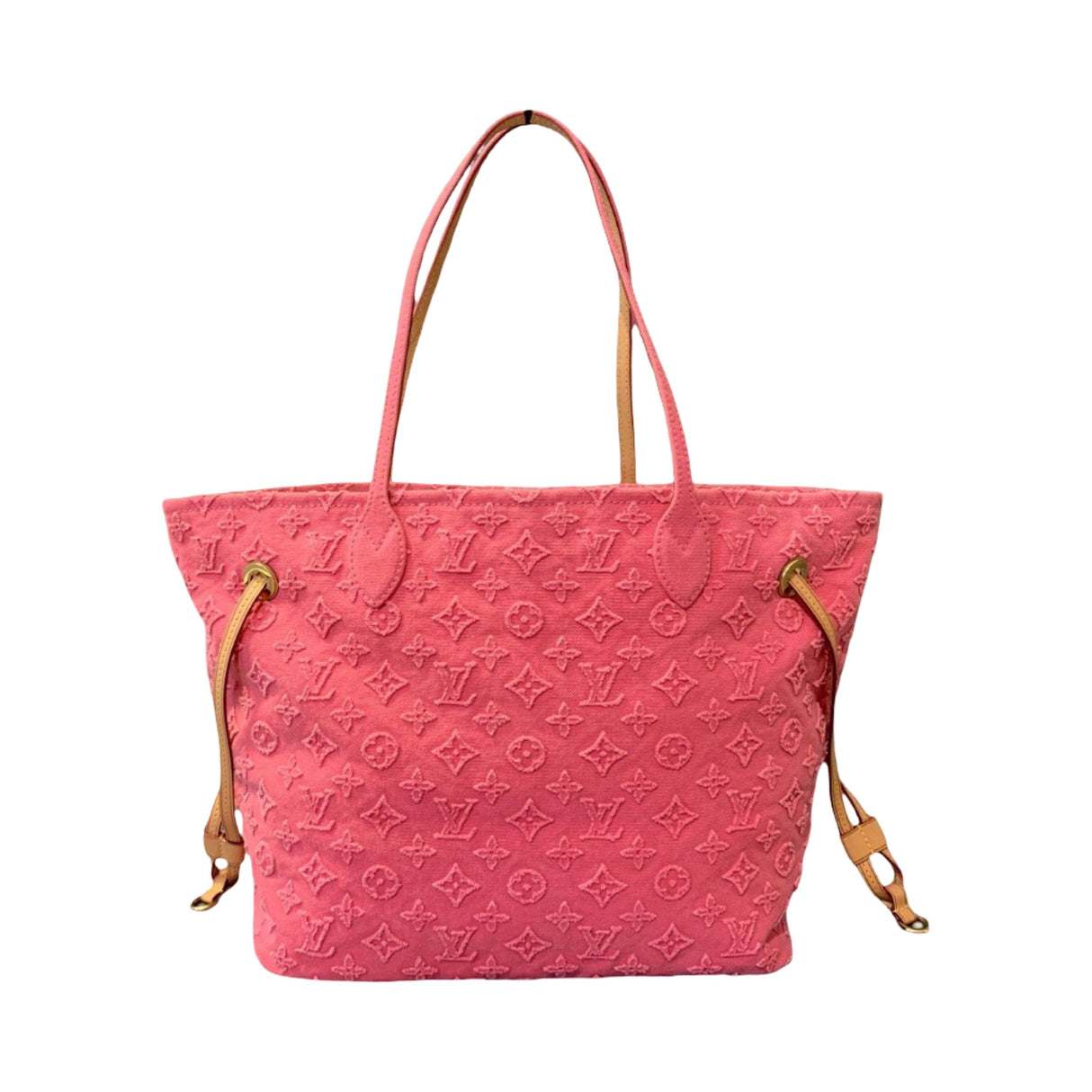 Louis Vuitton Neverfull Applique MM Denim Rose