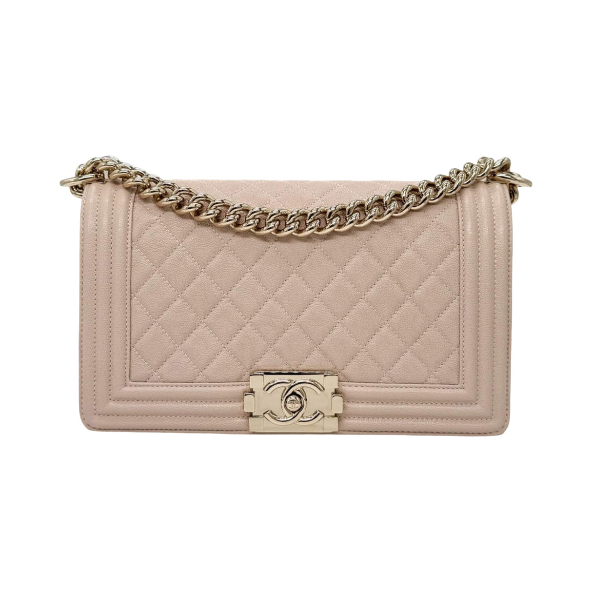 Chanel Boy Blush Nude Caviar Leather