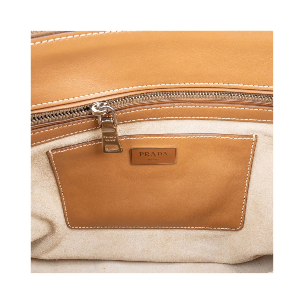 Prada Galleria Stitching Leather Pristine Handbag