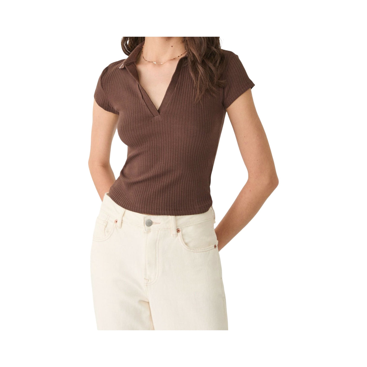 Stradivarius Poloshirt dark brown