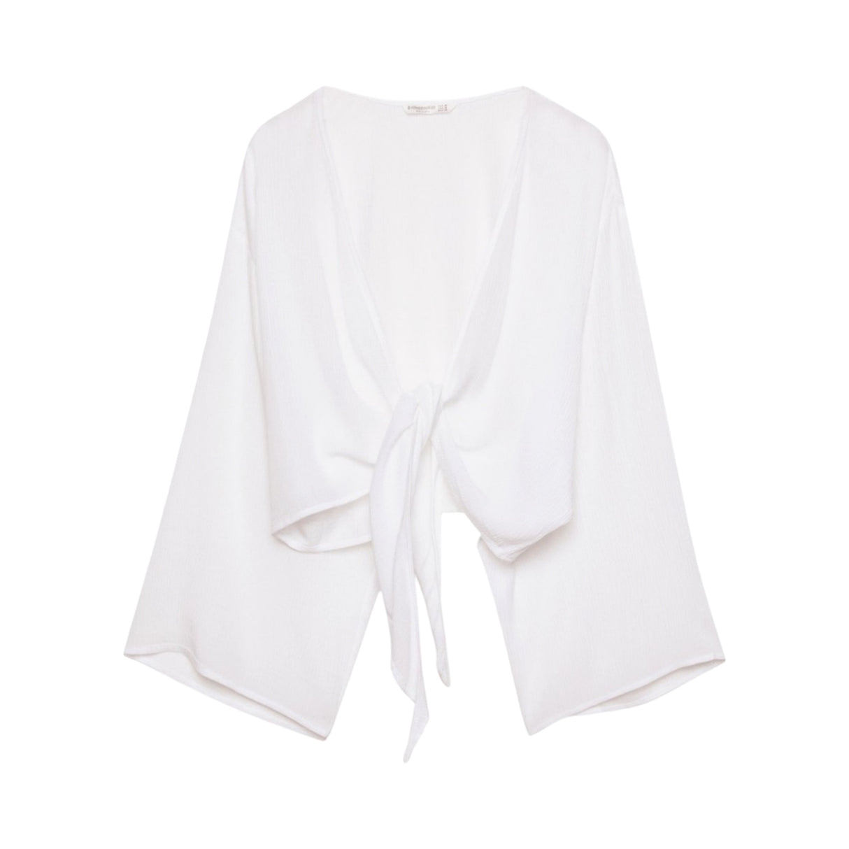 Stradivarius Flowing with Knot Detail white