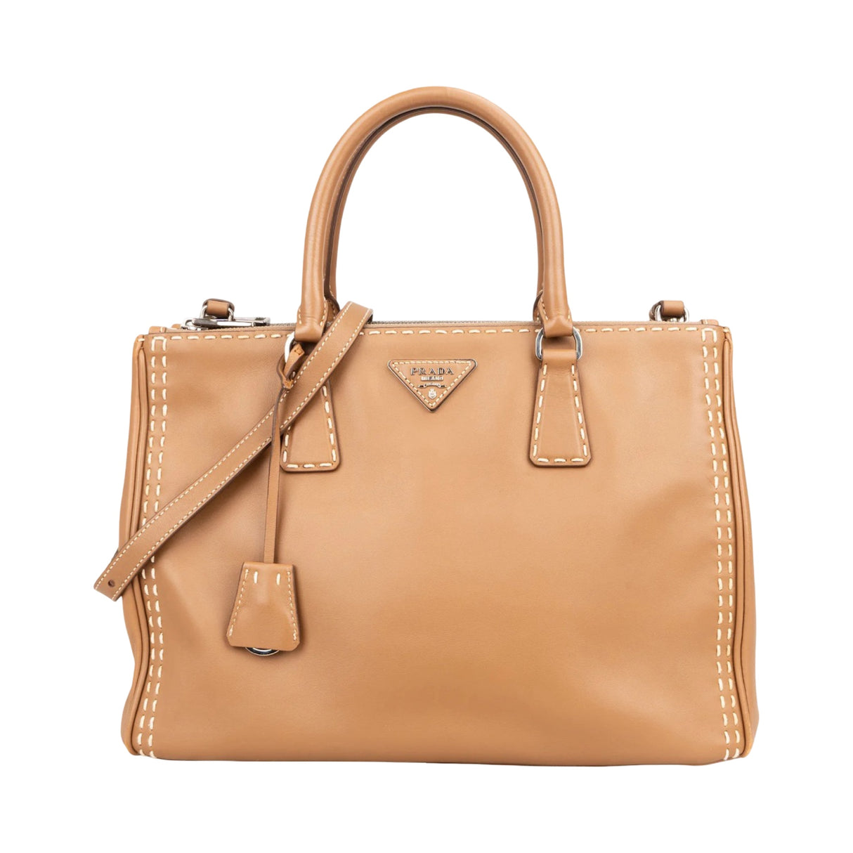 Prada Galleria Stitching Leather Pristine Handbag