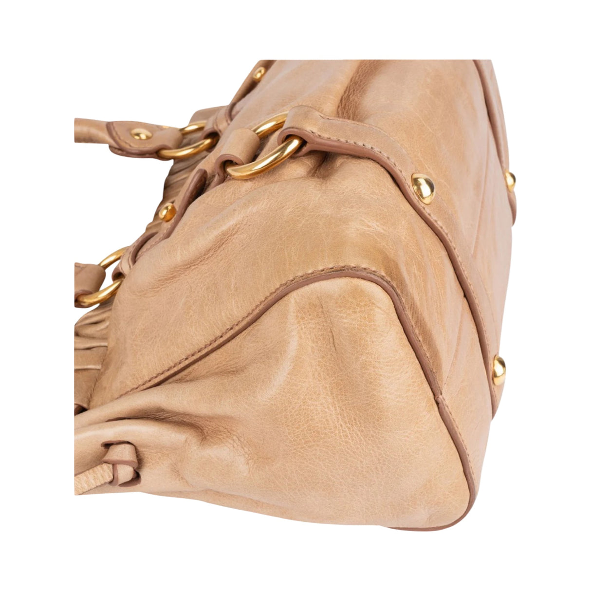 Miu Miu Vitello Lux Leather Small Satchel Handbag