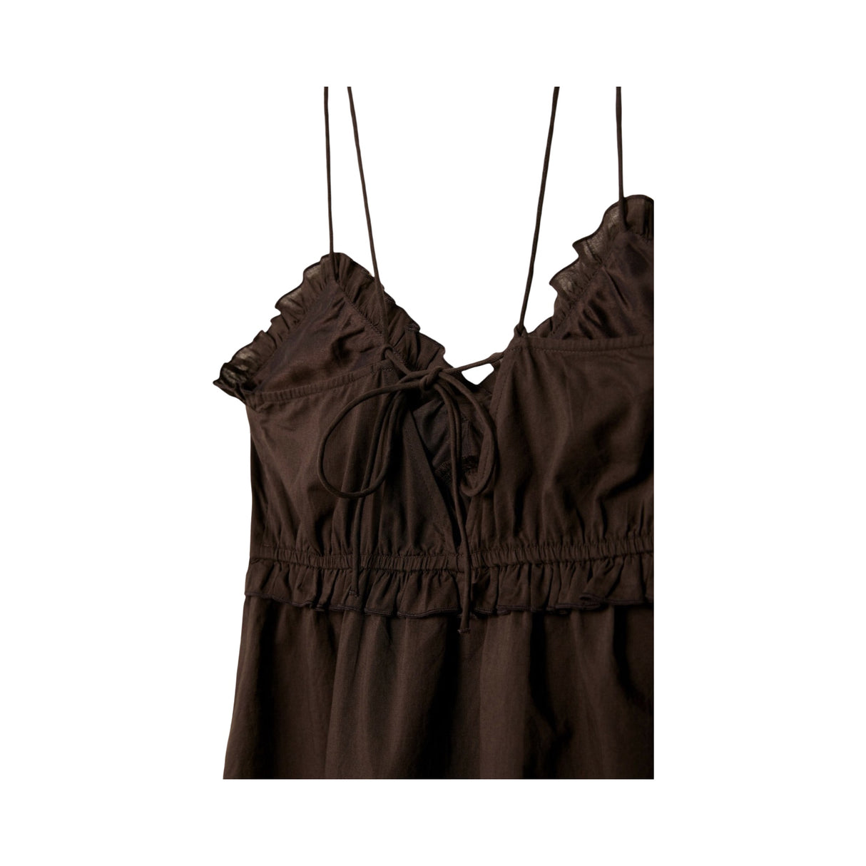 Stradivarius Straps Bluse dark Brown