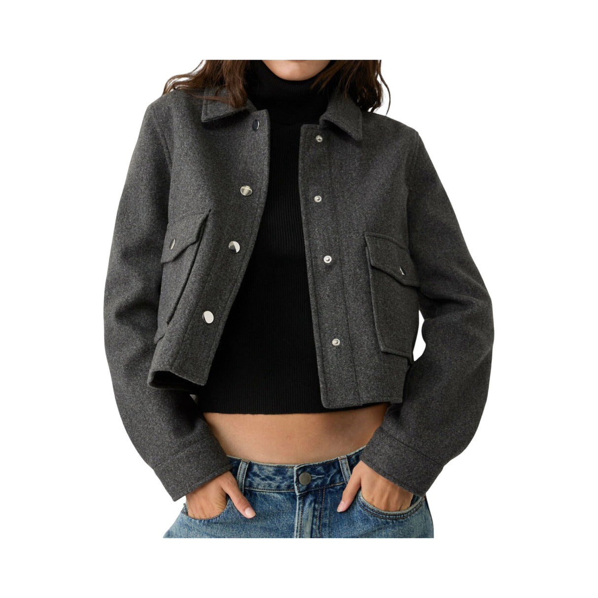 Stradivarius light Jacked dark grey