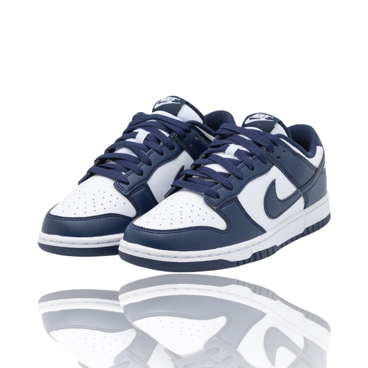 Nike Dunk low White Midnight Navi