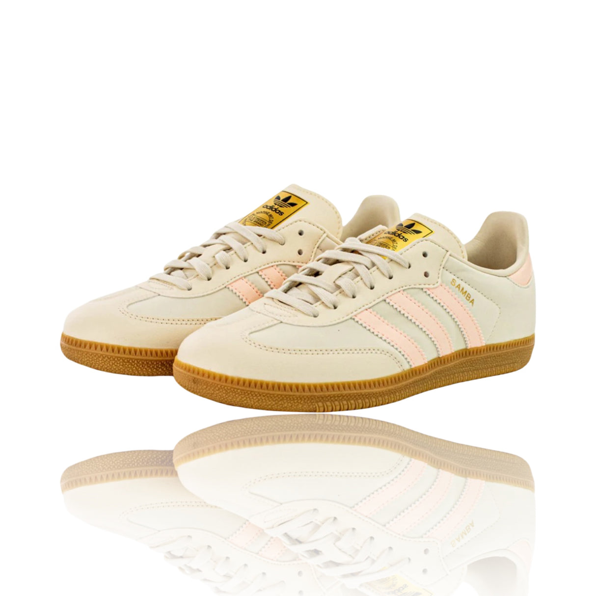 Adidas Samba OG Wonder White Clear Orange Gum J