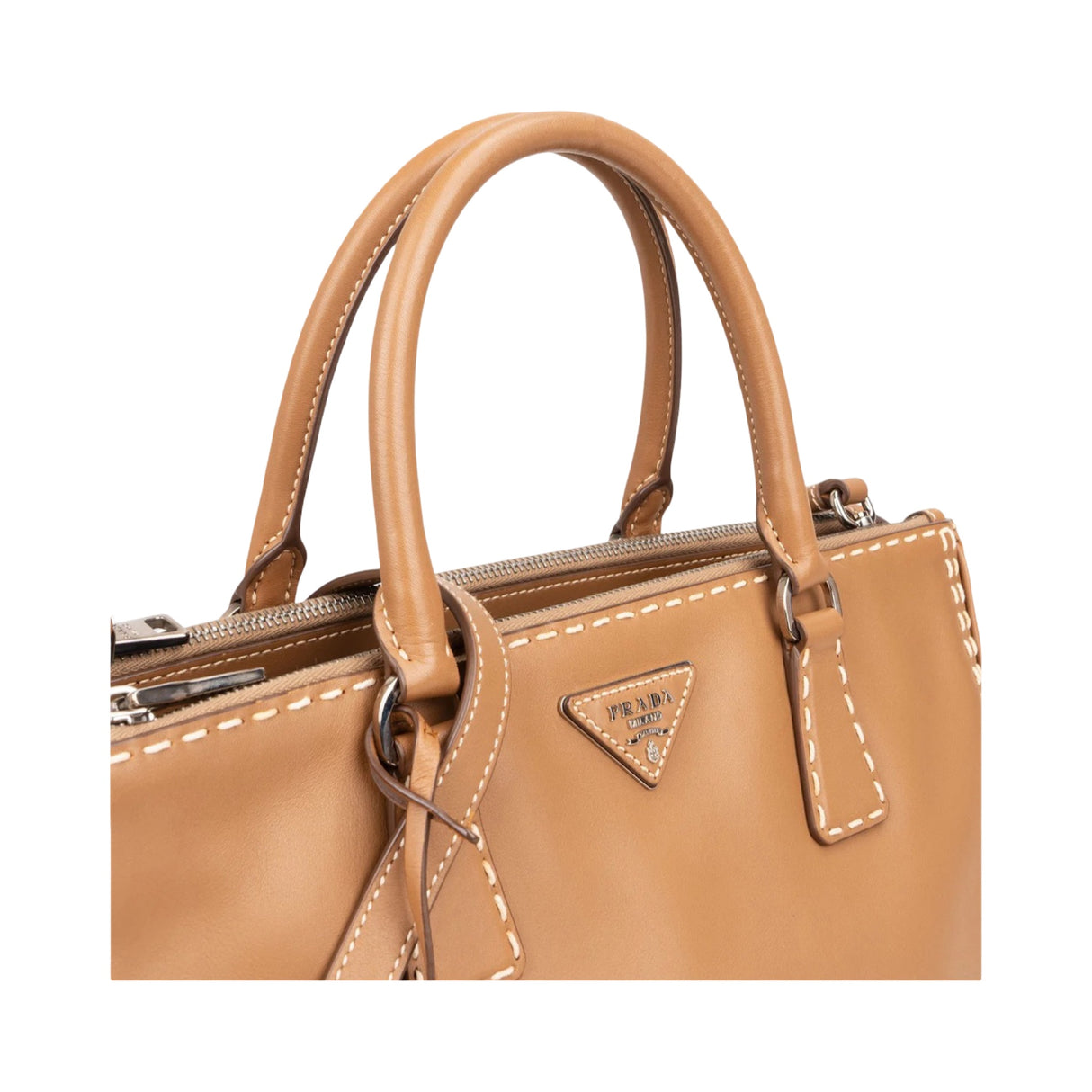 Prada Galleria Stitching Leather Pristine Handbag