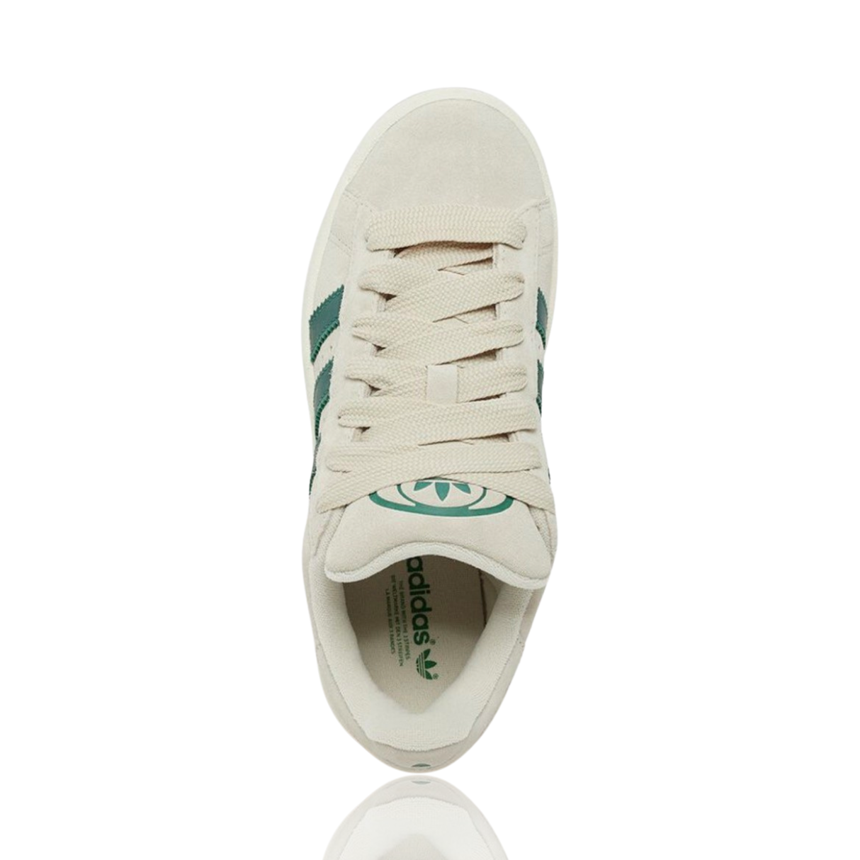 Adidas Campus 00s Crystal White Dark Green