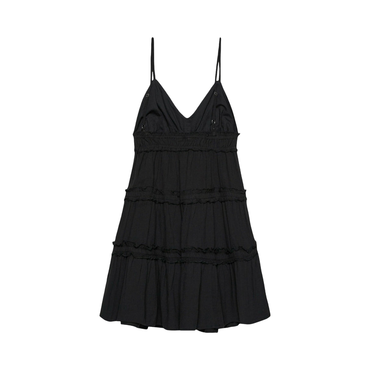 Stradivarius Freizeitkleid with Ruffles Schwarz