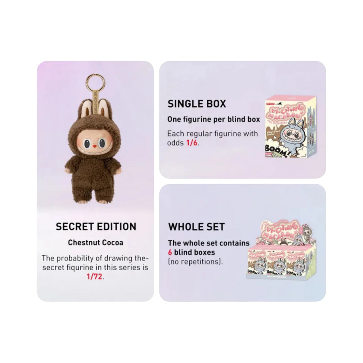 Pop Mart Labubu The Monsters Exciting Macaron Vinyl Plush Mystery Box