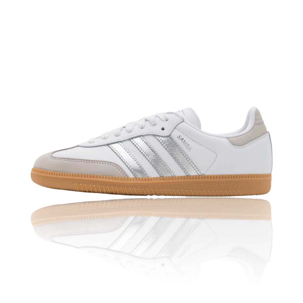 Adidas Samba OG White Silver Metallic Grey Gum