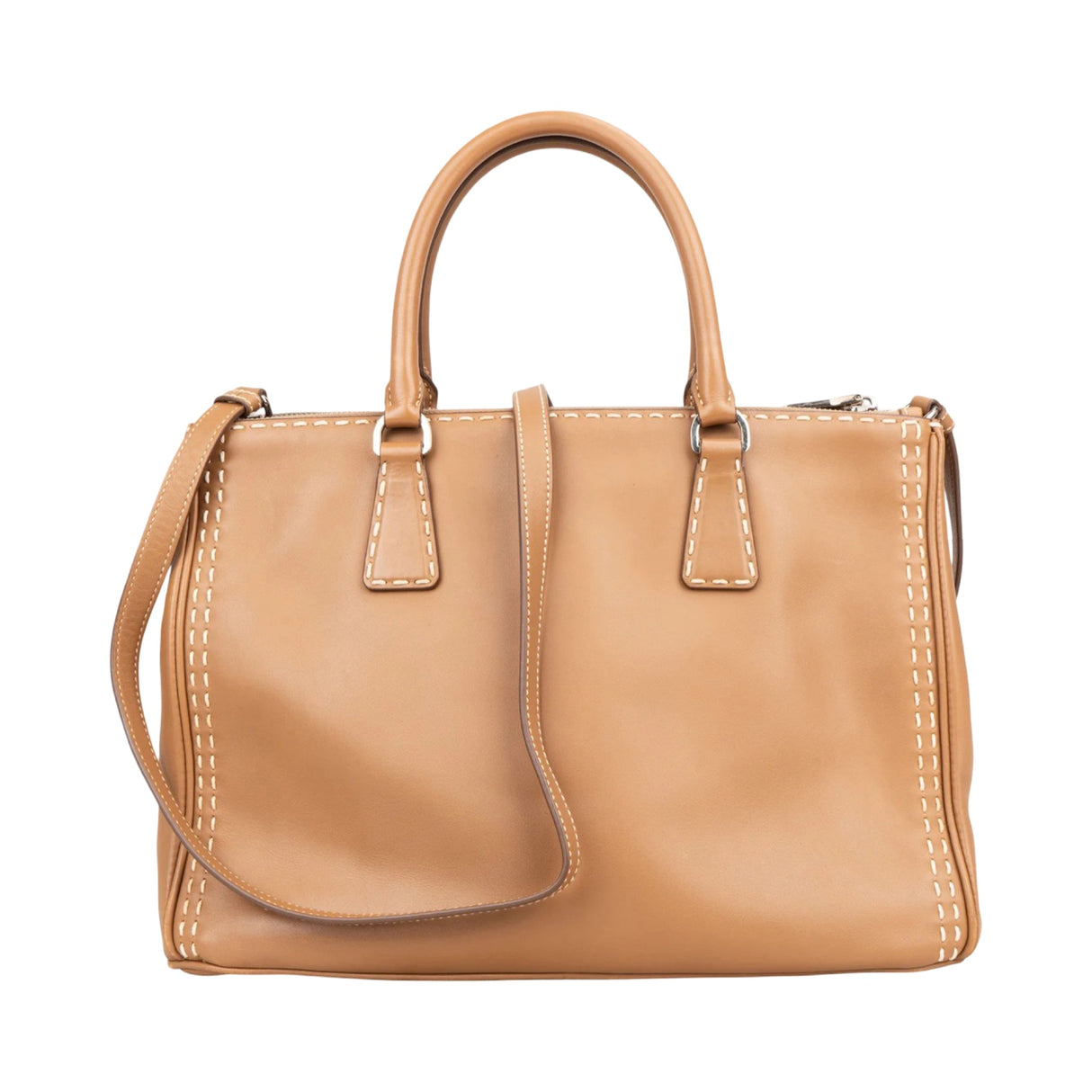 Prada Galleria Stitching Leather Pristine Handbag