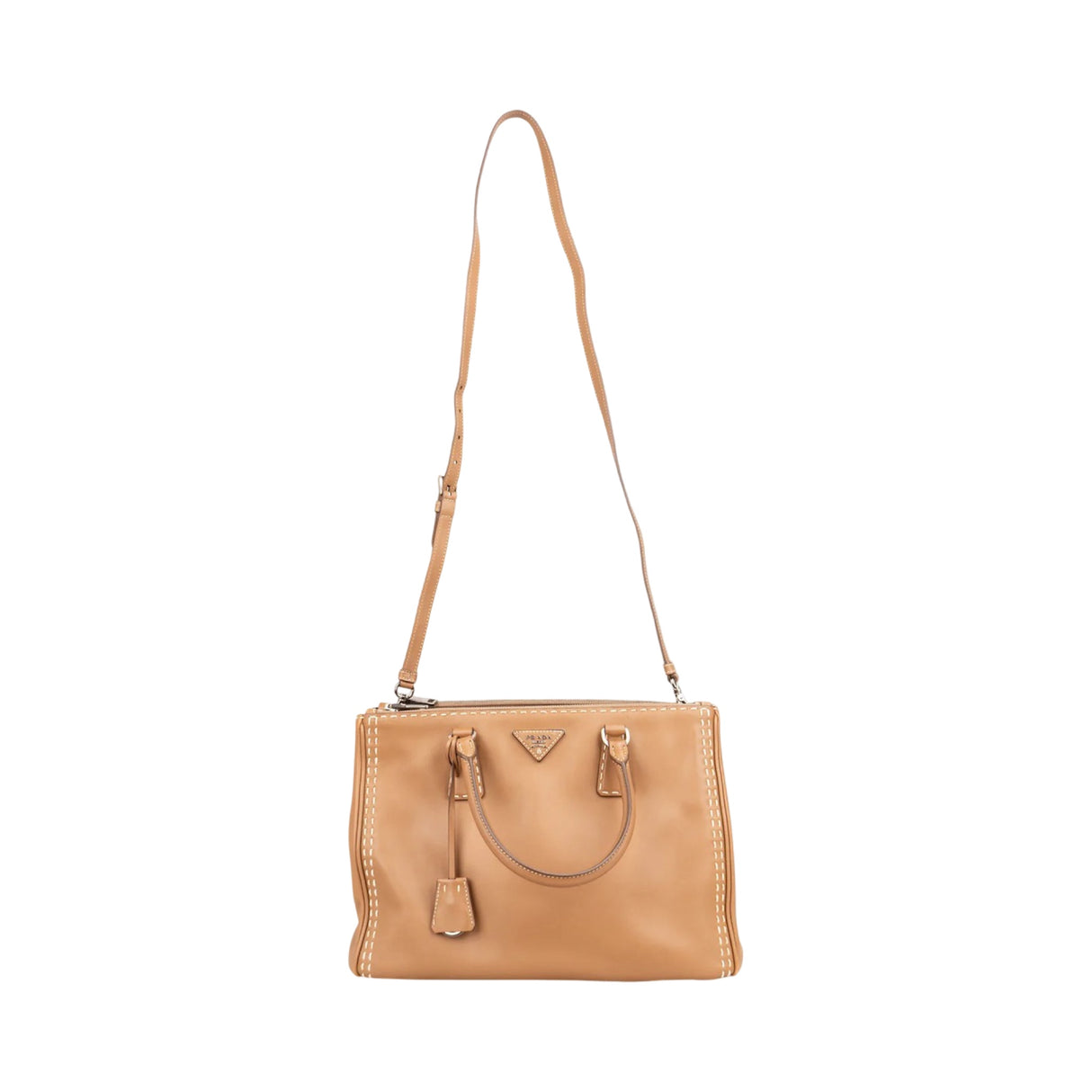 Prada Galleria Stitching Leather Pristine Handbag