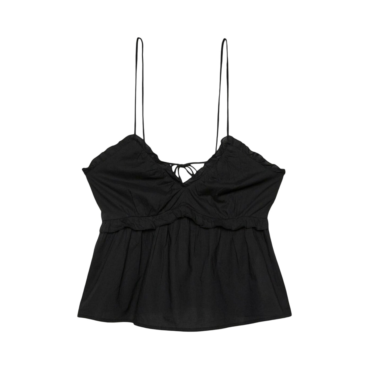 Stradivarius Straps Bluse Schwarz
