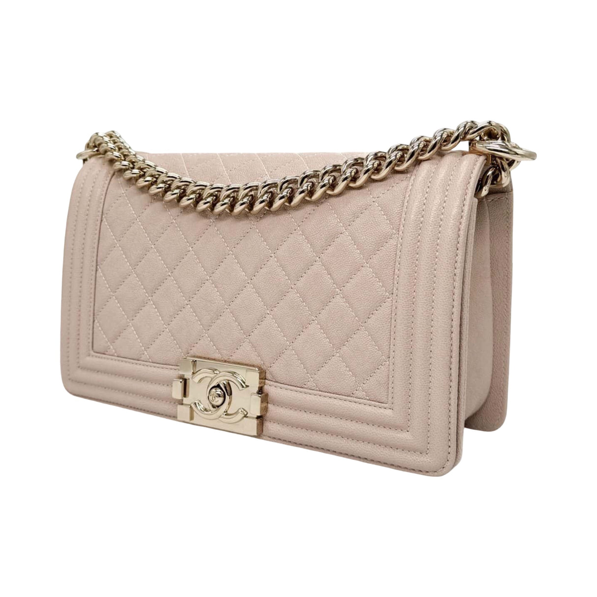 Chanel Boy Blush Nude Caviar Leather