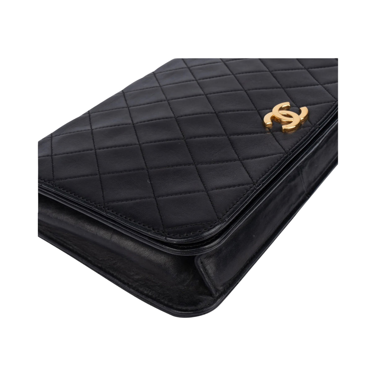 Chanel Quilted Lambskin 24K Gold Single Flap Shoulder Bag