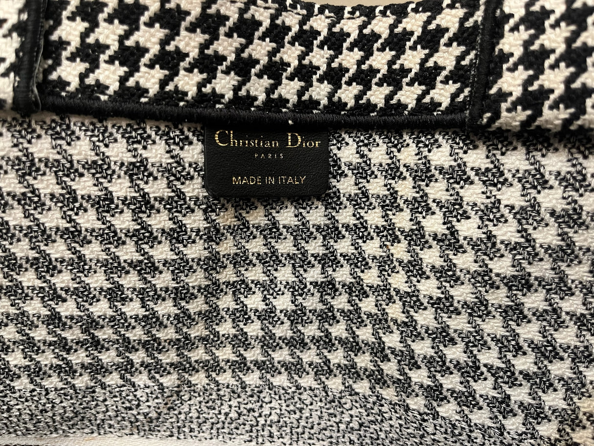 Dior Tote Book Large Houndstooth