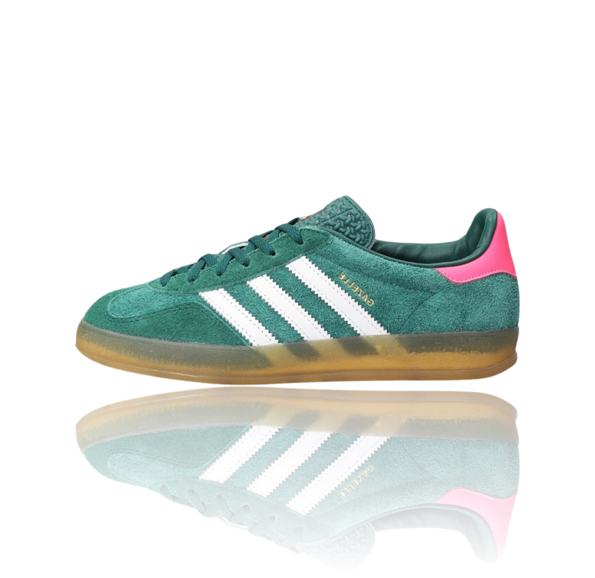 Adidas Gazelle Indoor Collegiate Green Lucid Pink (w) – YOURFAULT