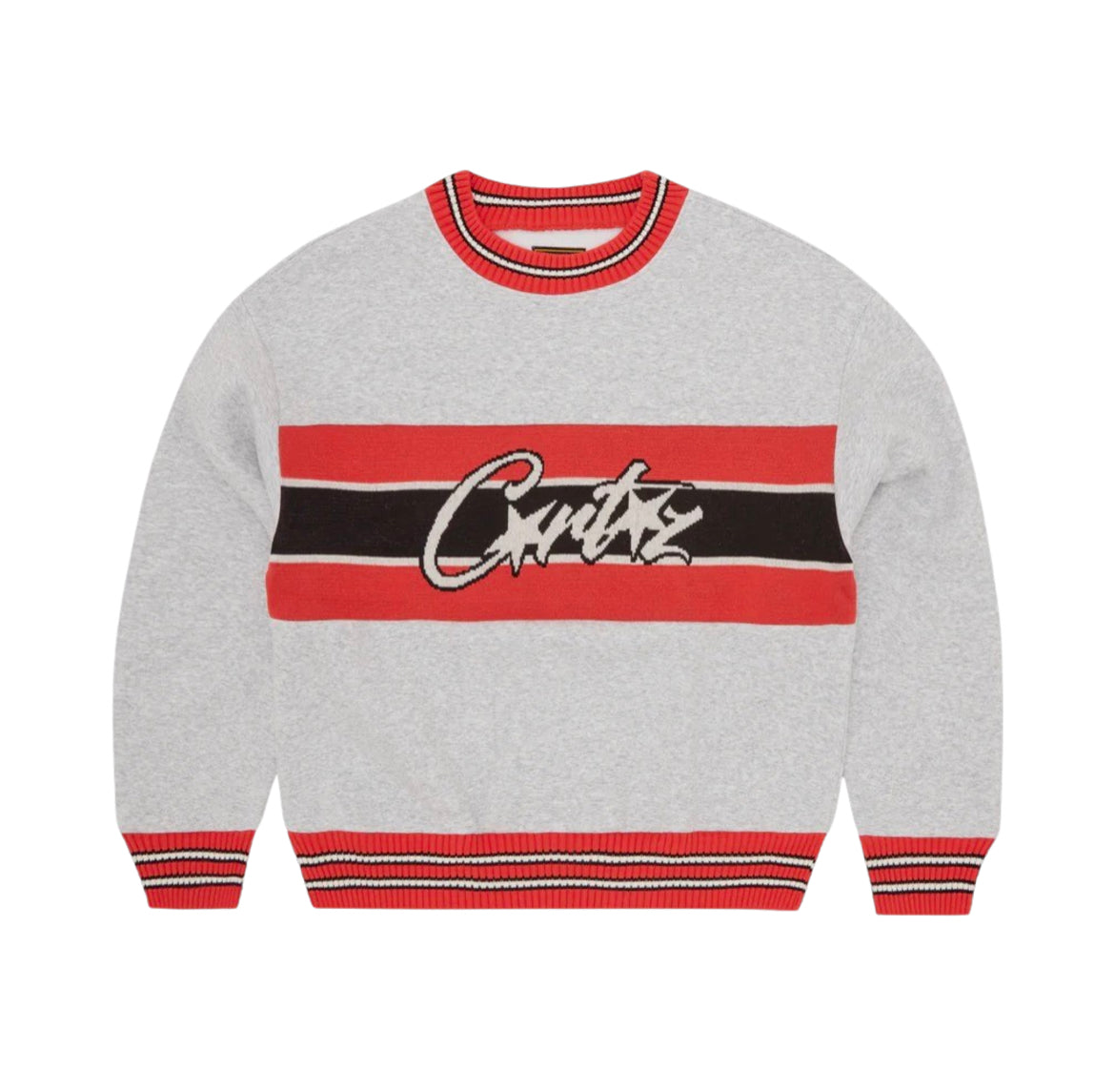 Corteiz Vintage Uni Crew Sweater Heather Grey