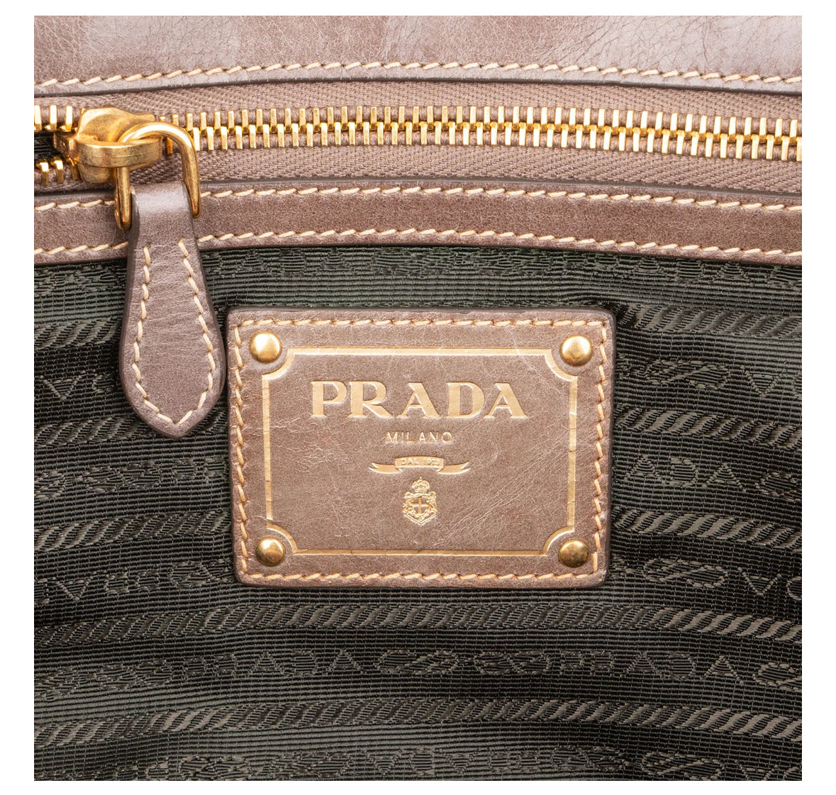 Prada Vitello Lux Leather Pristine Bauletto Satchel Handbag