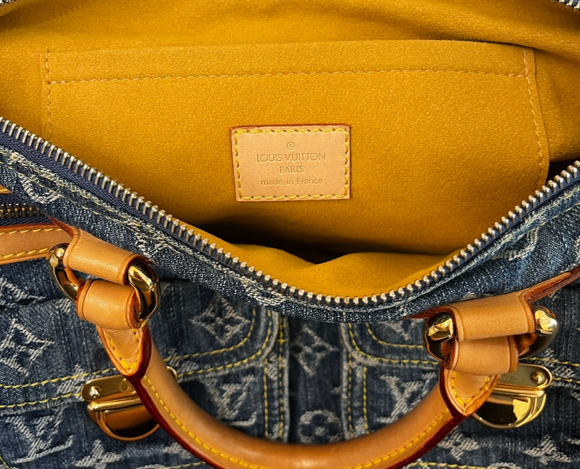 Louis Vuitton Monogram Denim Neo Speedy Blue