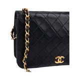 Chanel Quilted Lambskin 24K Gold Single Flap Shoulder Bag