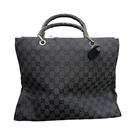 Gucci GG Monogram Tote Book Bamboo Schwarz
