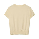 Stradivarius Short Sleeve with buttons light yellow