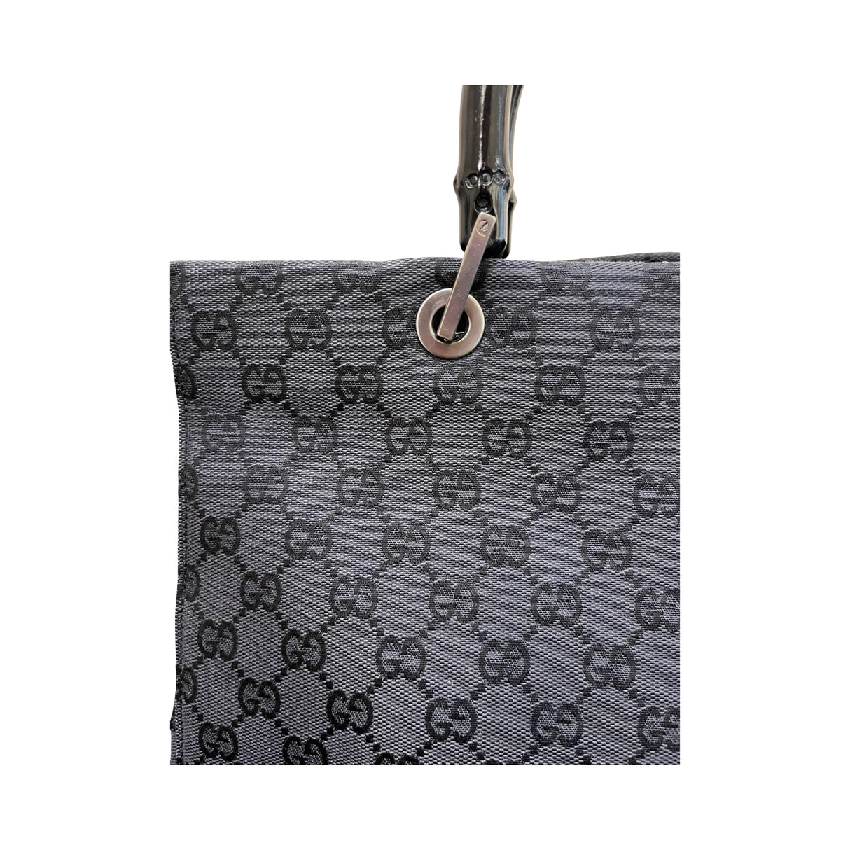 Gucci GG Monogram Tote Book Bamboo Schwarz