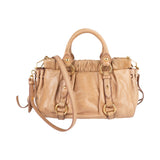 Miu Miu Vitello Lux Leather Small Satchel Handbag