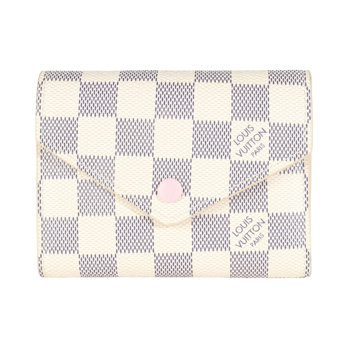 Louis Vuitton Victorine Wallet Damier Azur Rose Ballerine