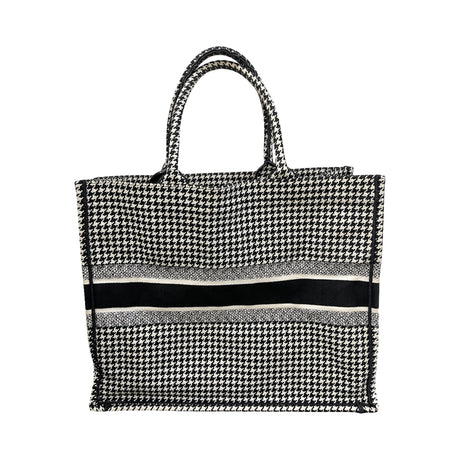 Dior Tote Book Large Houndstooth