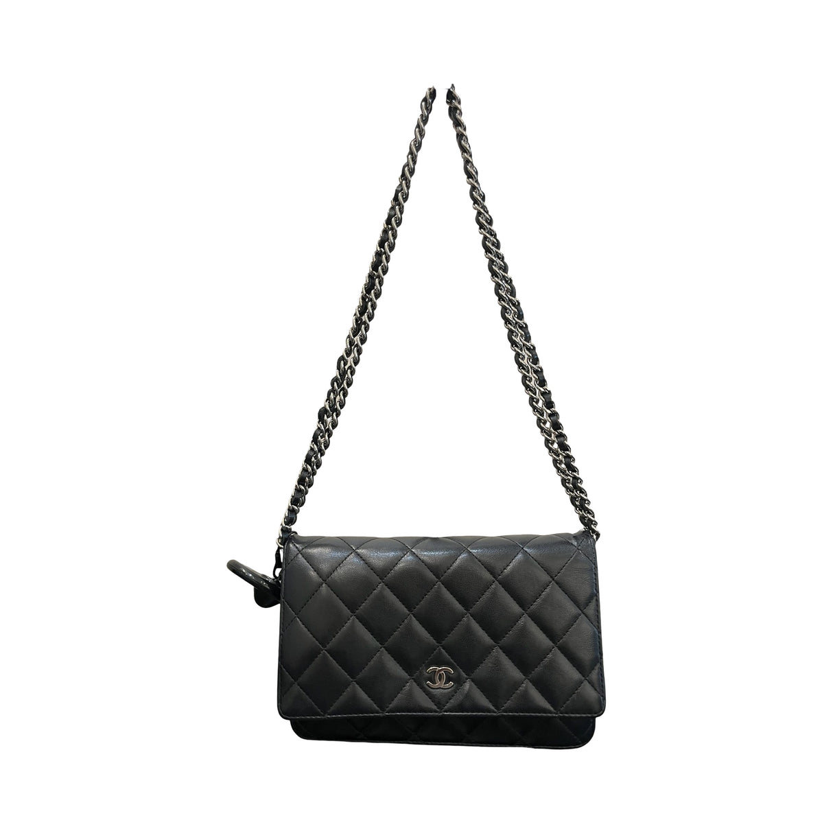 Chanel Timeless Wallet On Chain Lammleder Schwarz