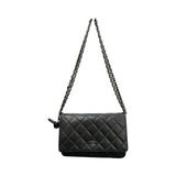 Chanel Timeless Wallet On Chain Lammleder Schwarz