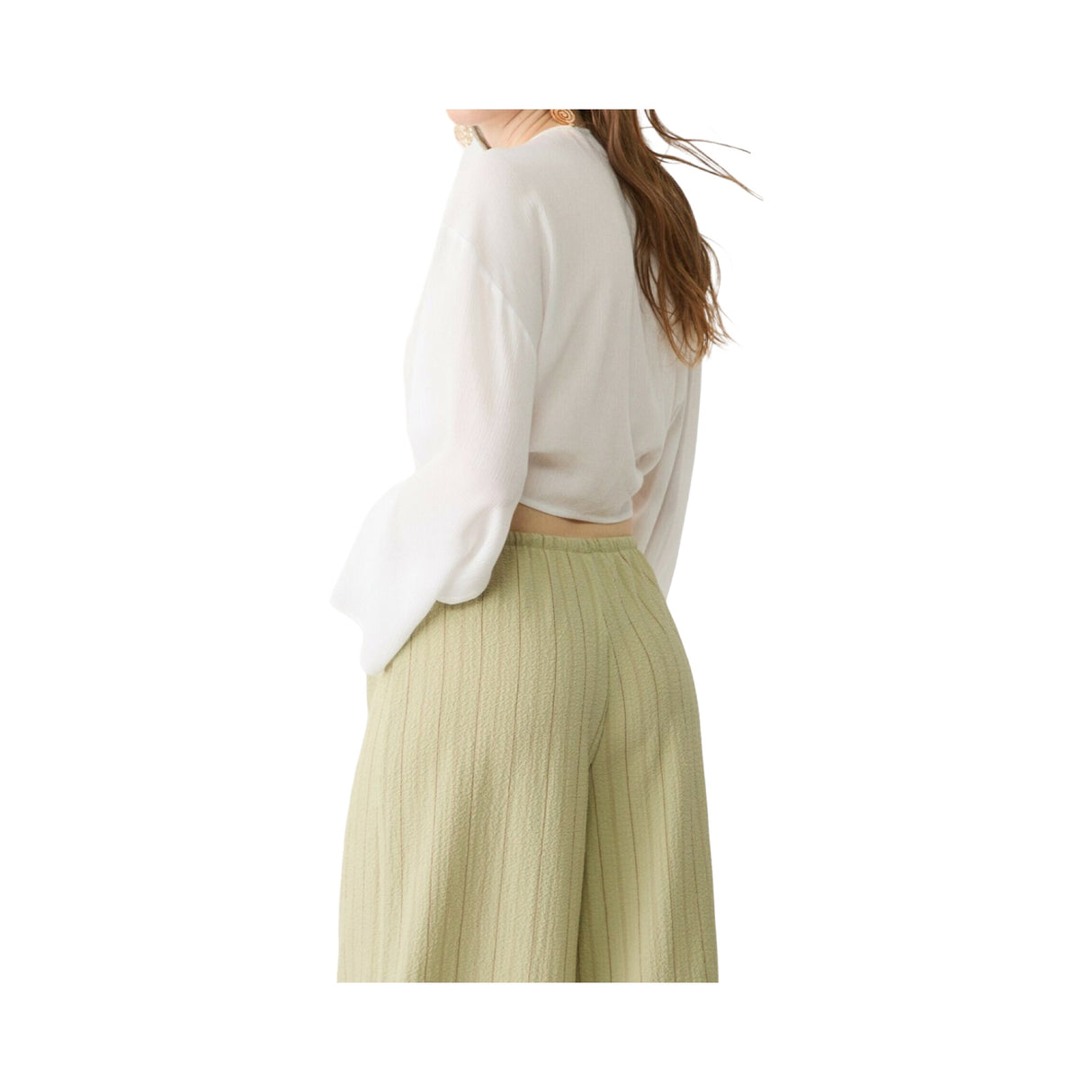 Stradivarius Flowing with Knot Detail white