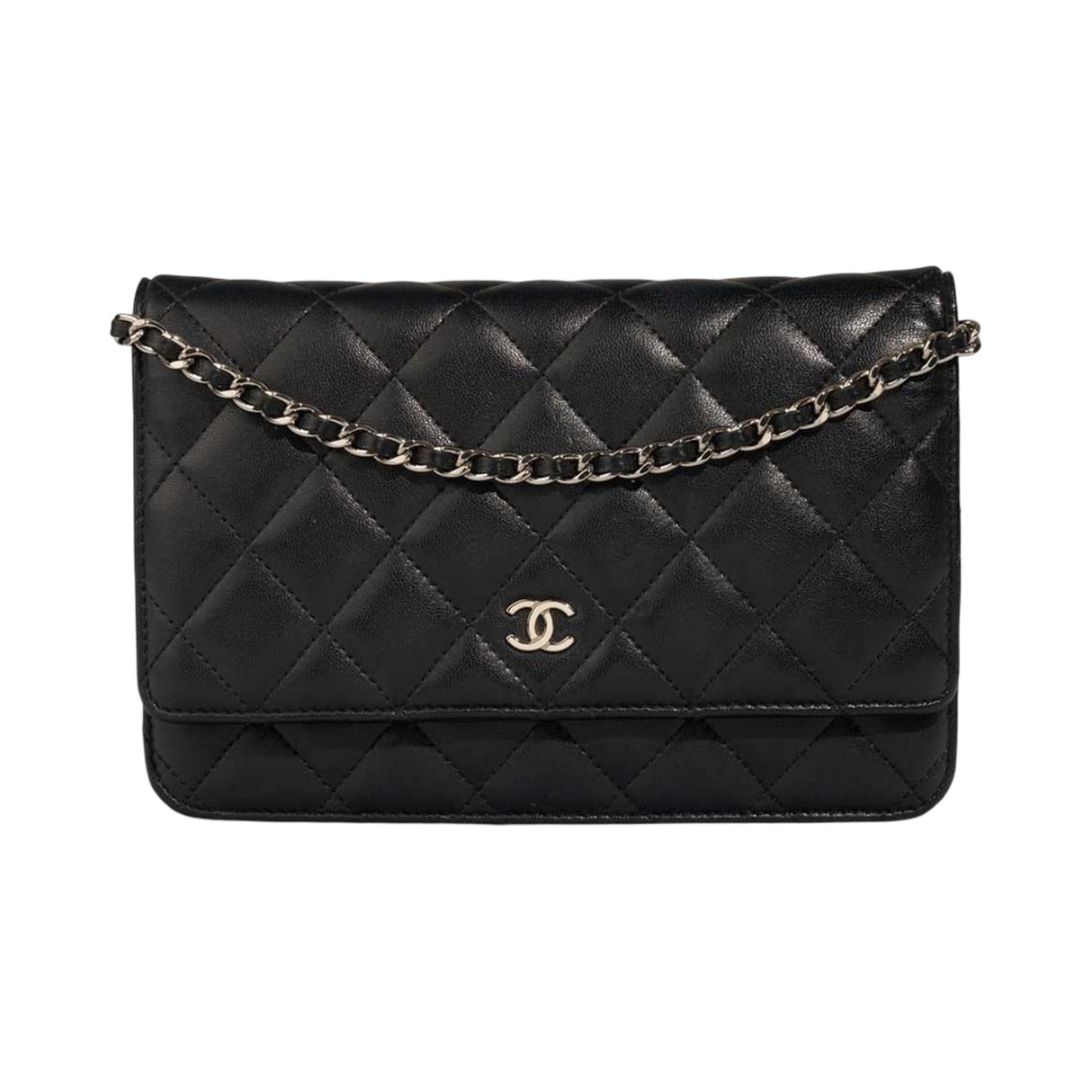 Chanel Timeless Wallet On Chain Lammleder Schwarz