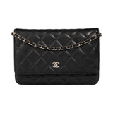 Chanel Timeless Wallet On Chain Lammleder Schwarz