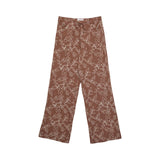 Stradivarius Embroidered Stoffhose Braun