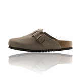 Birkenstock Boston Clogs Taupe Veloursleder