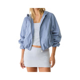 Stradivarius Balloon Fit Übergangsjacke light blue