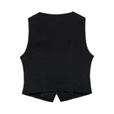 Stradivarius Textured With Buttons Black