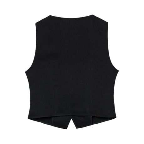 Stradivarius Textured With Buttons Black
