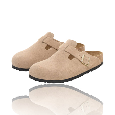Birkenstock Boston Clogs Sandcastle Veloursleder