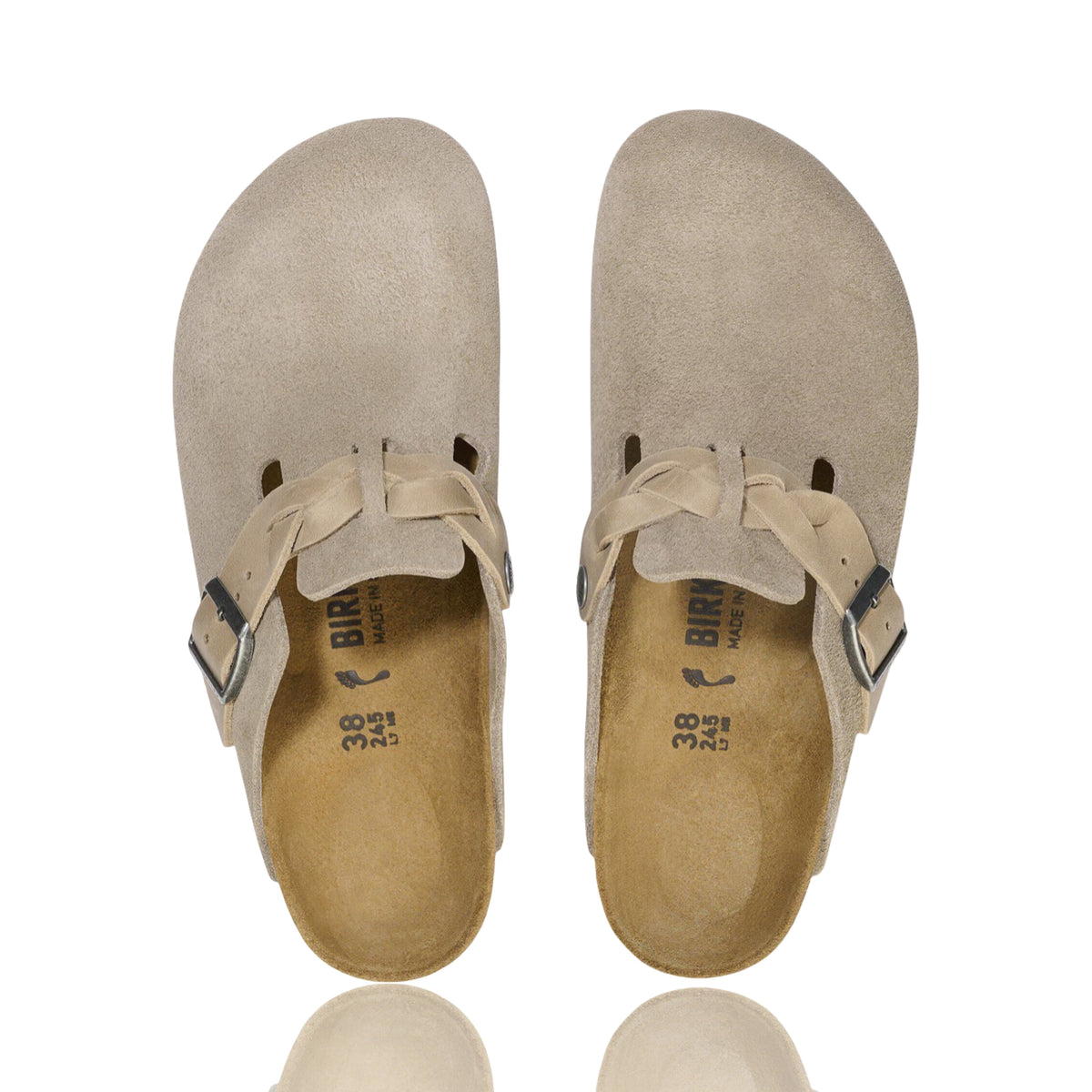 Birkenstock Boston Clogs Leve Braided Veloursleder