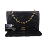 Chanel Quilted Lambskin 24K Gold Single Flap Shoulder Bag