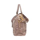 Prada Vitello Lux Leather Pristine Bauletto Satchel Handbag